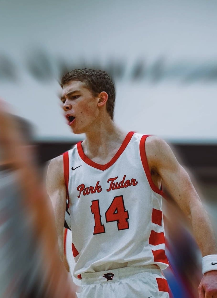 Owen in his Park Tudor #14 jersey during a game